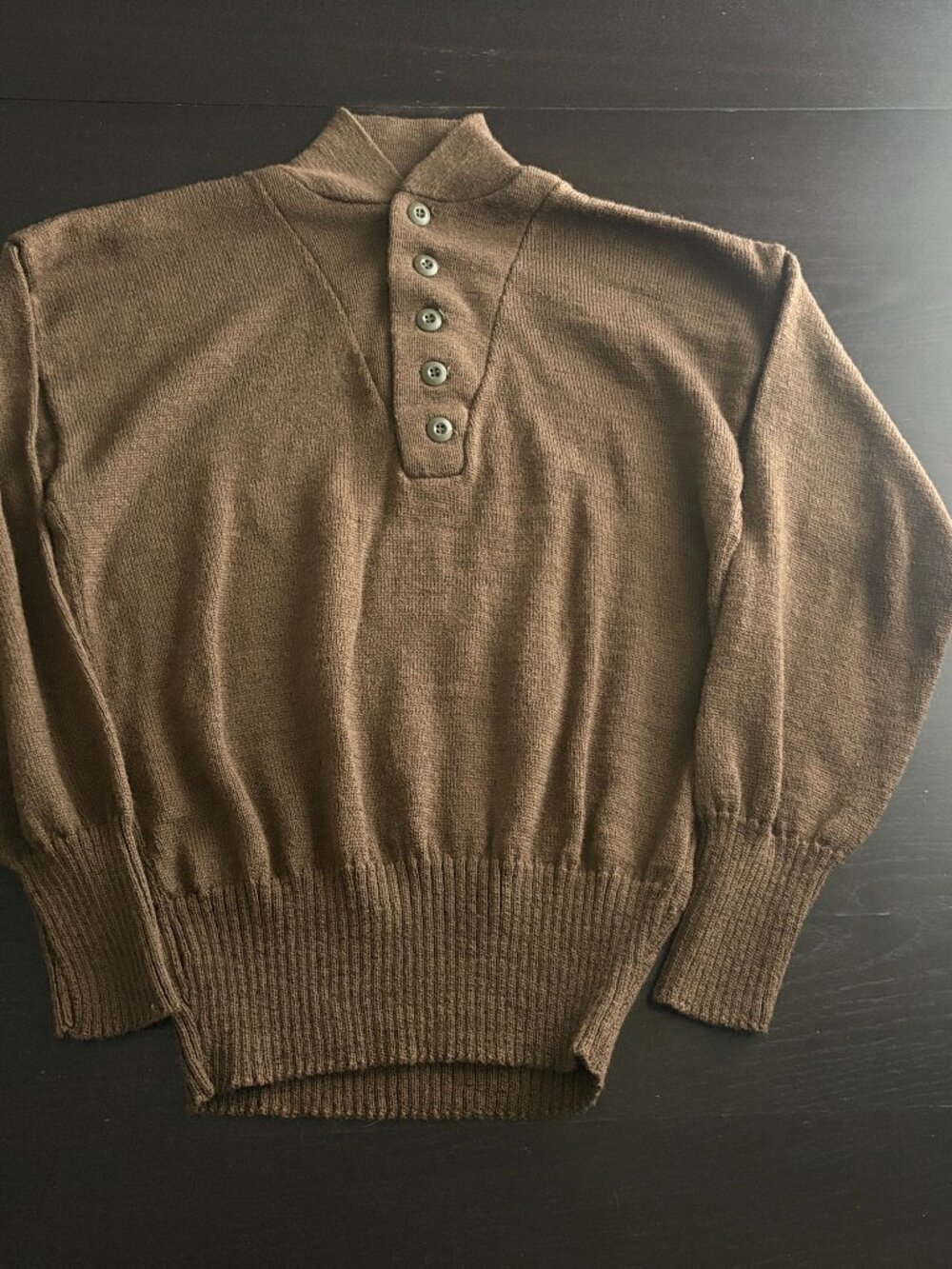 NEW Vintage 1989 Mens US Army Wool Button Military Sweater Size Medium